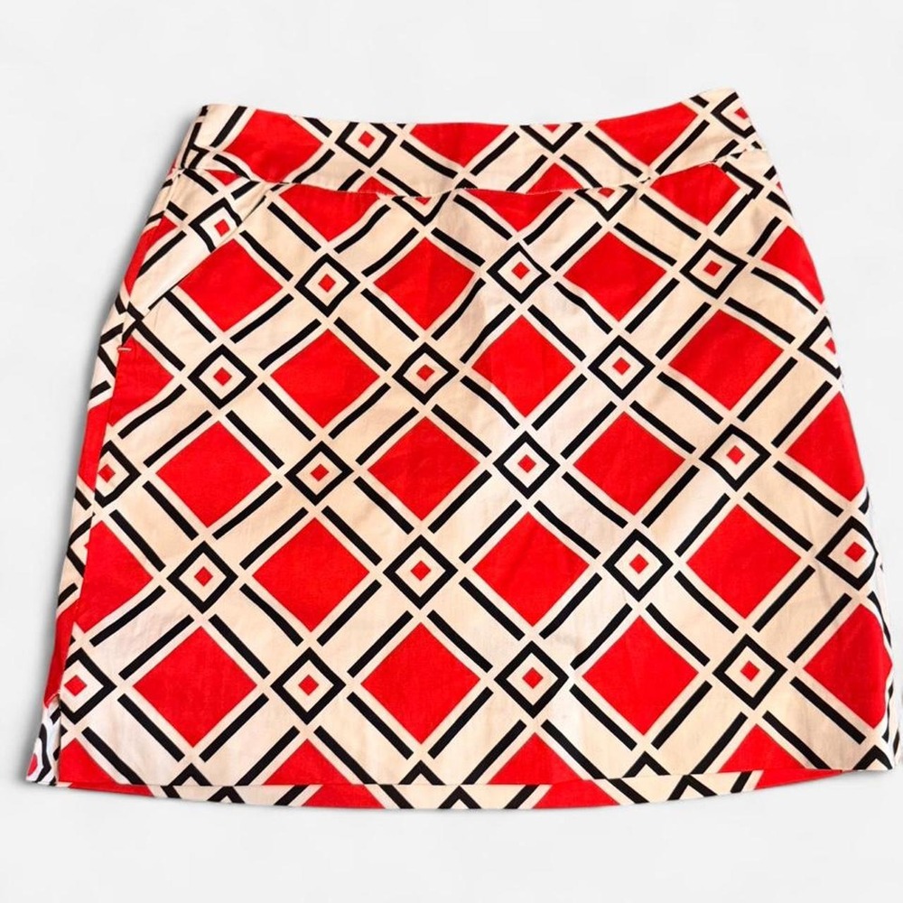 Loudmouth‎ Golf Ladies Geometric Diamond Mini Skirt Size UK 6 AU 8